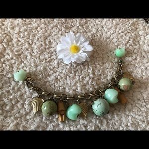 VTG Bamboo Cork Charm Bracelet